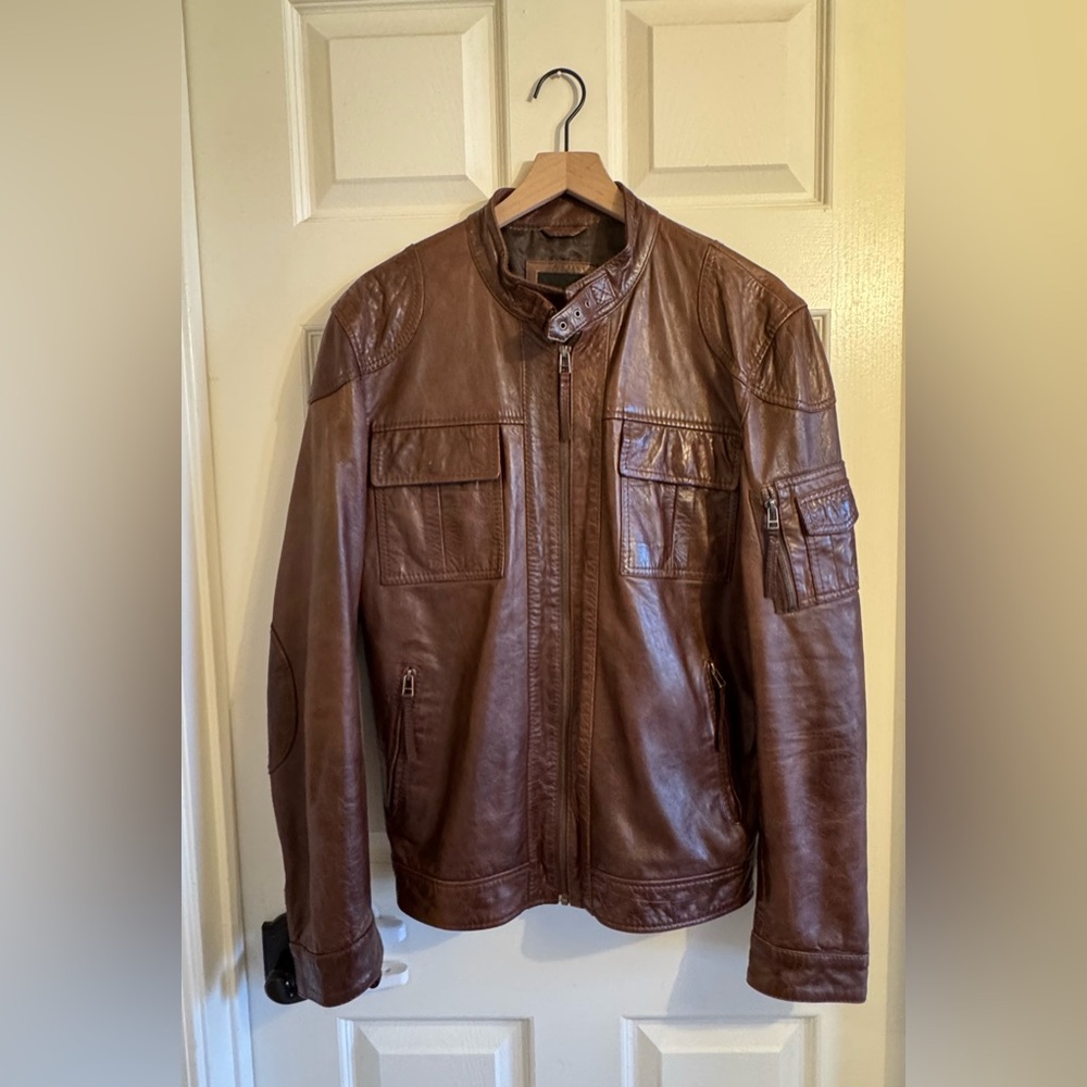 7 DIAMONDS Men's Jacket 100% Leather Jacket Ultra Soft M